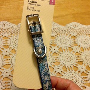 New Bond & Co Blue Blossom dog collar